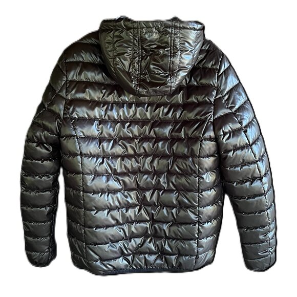 Kenneth Cole New York Black Quilted Fleece-Lined Hooded Puffer Jacket, Size S - Picture 2 of 13